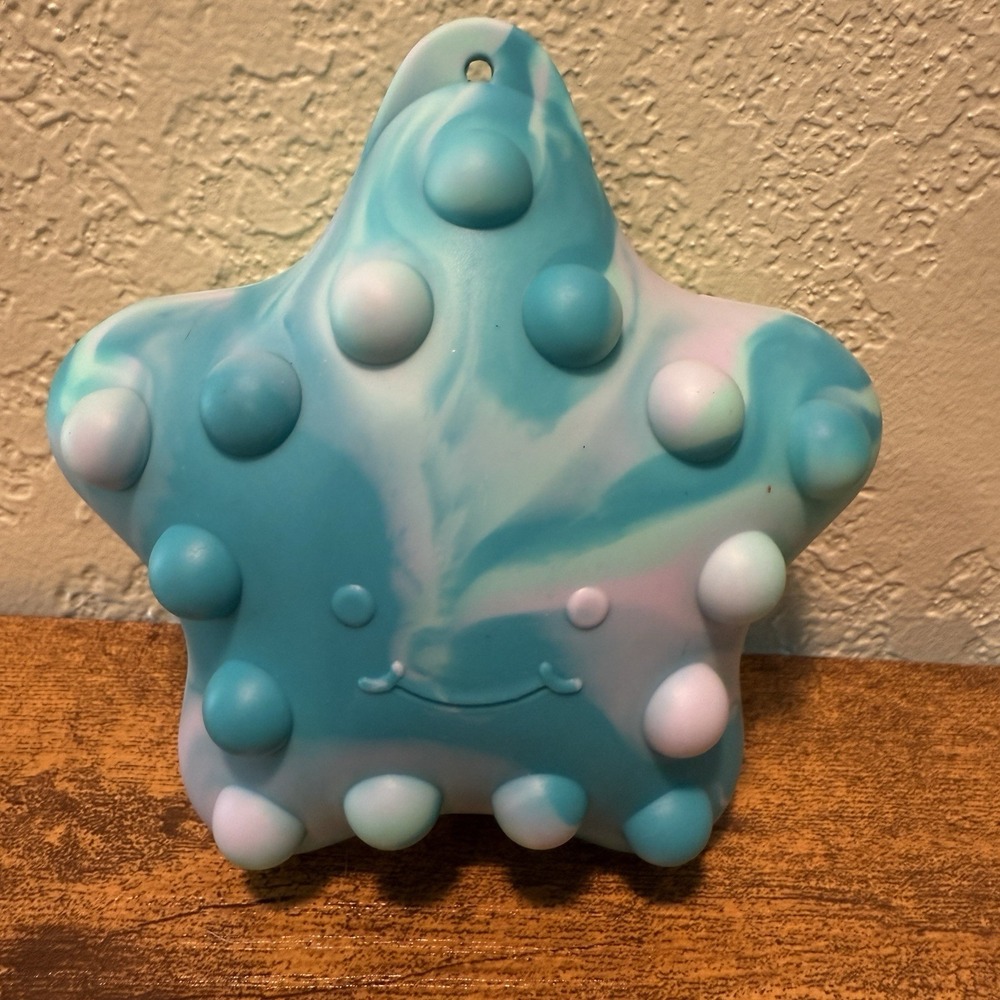 MUNCHKIN‎ SQUISH POPPING BATH TOY MOLD FREE SQUEEZE SENSORY BABY FIDGET STARFISH